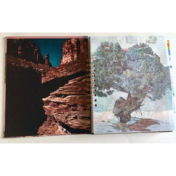 Blank Art Junk Journal Spiral Bound Vintage Mixed Page u Smash Book Canyons and - Picture 4 of 11